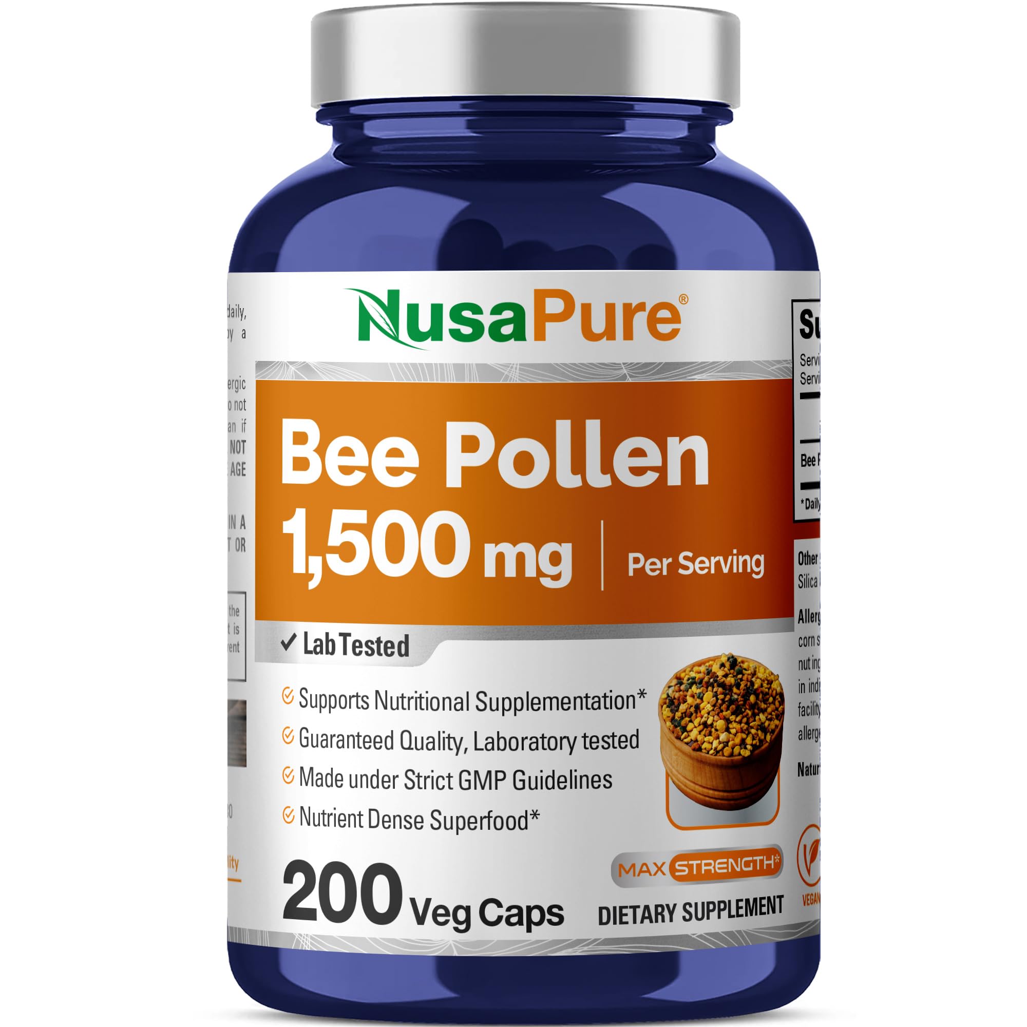 NusaPure polen de abeja frasco: fuente natural de proteínas para el día