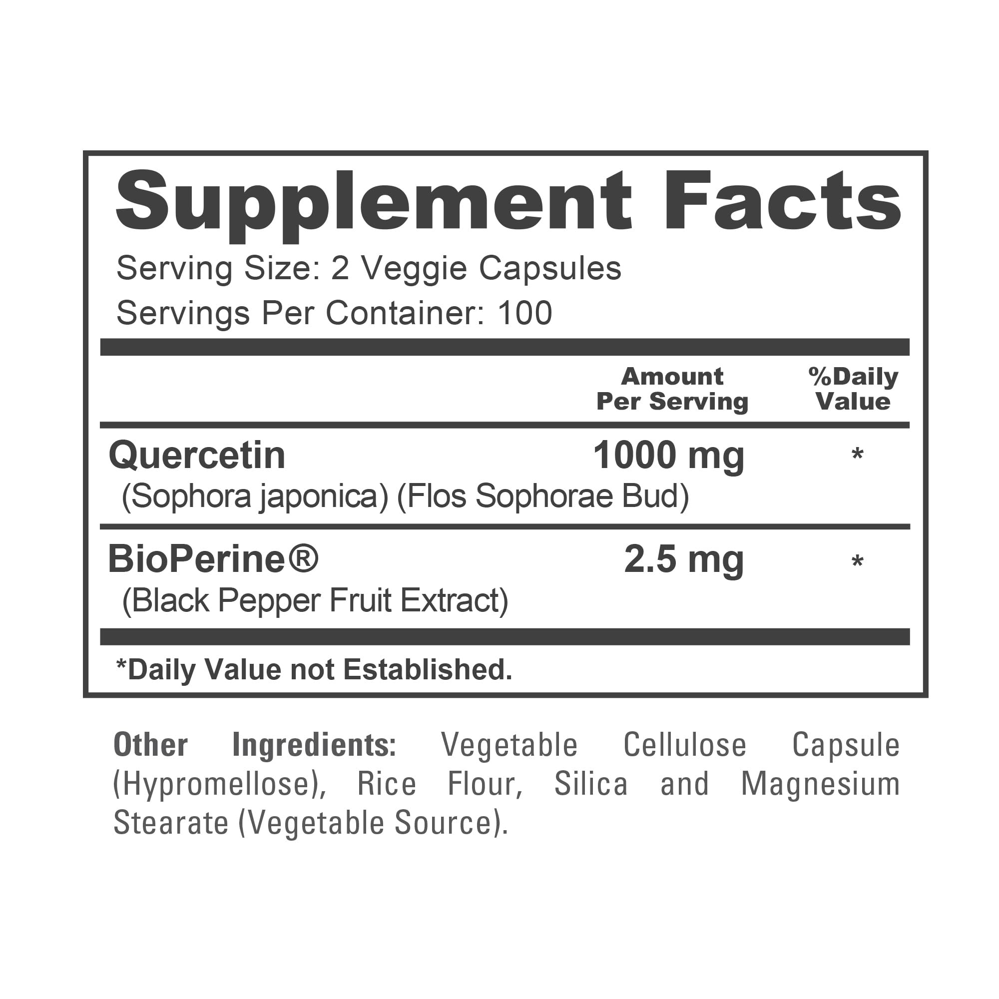 NusaPure Quercetina, porciones 1000 mg: dosis conveniente.