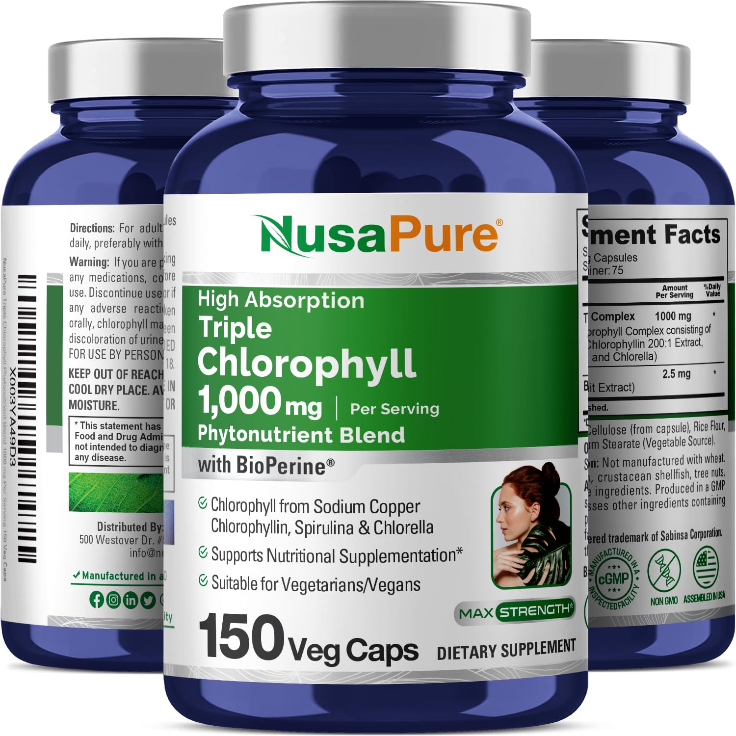 NusaPure sin modificación genética clorofila triple para rutina limpia