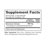 NusaPure Strontium Citrate, envase resistente, fácil de almacenar en casa