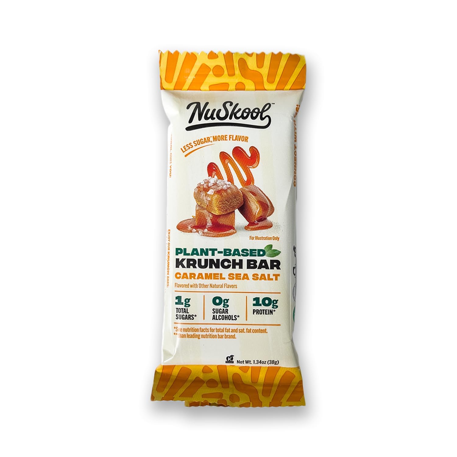Ingredientes naturales como almendras y aceite MCT en NuSkool Krunch Bar