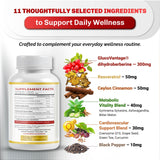 NUSORAN Resveratrol - mezcla natural: aroma agradable y bienestar moderado.