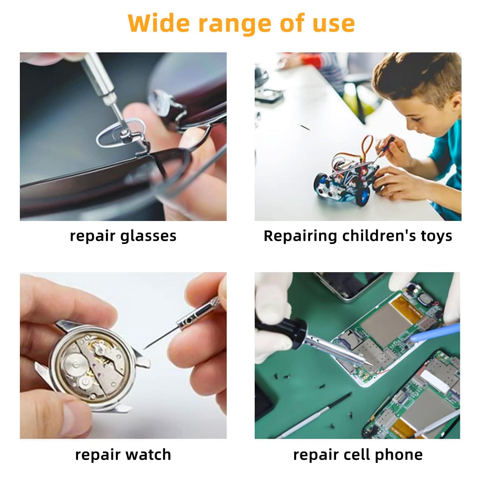 nutjam tornillos de varios tamaños para reparar gafas y relojes