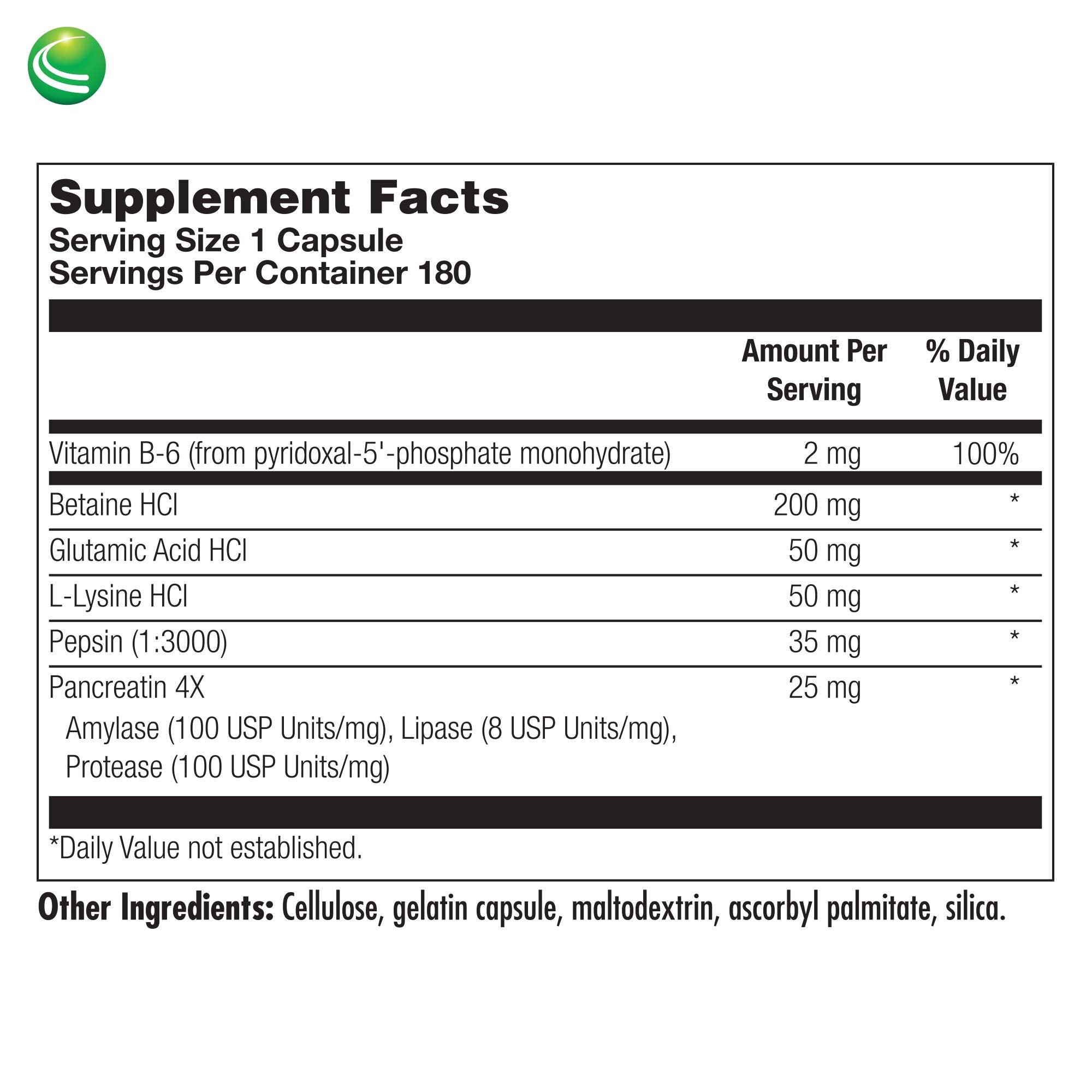 PanZyme dosis recomendada Nutra BioGenesis para tomar con las comidas