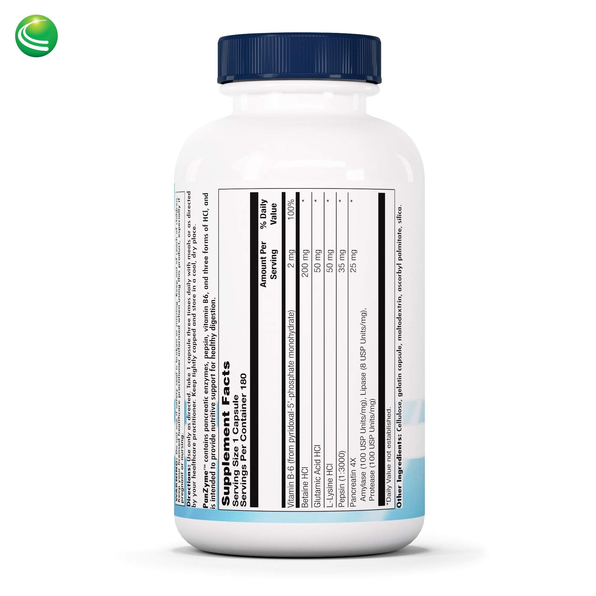 PanZyme etiqueta clara Nutra BioGenesis facilita identificar dosis y consumo