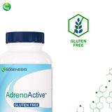 Nutra BioGenesis AdrenoActive ingredientes clave, fosfatidilserina y hierbas calmantes.