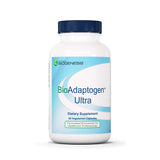 Nutra BioGenesis Bioadaptogen Ultra, botella derramando, apoyo al manejo del estrés.