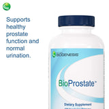 BioProstate de Nutra BioGenesis – enfoque de botellas y cápsulas para facilitar el consumo.