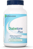 Nutra BioGenesis Diabetone Plus: botella de cápsulas para apoyo metabólico diario.