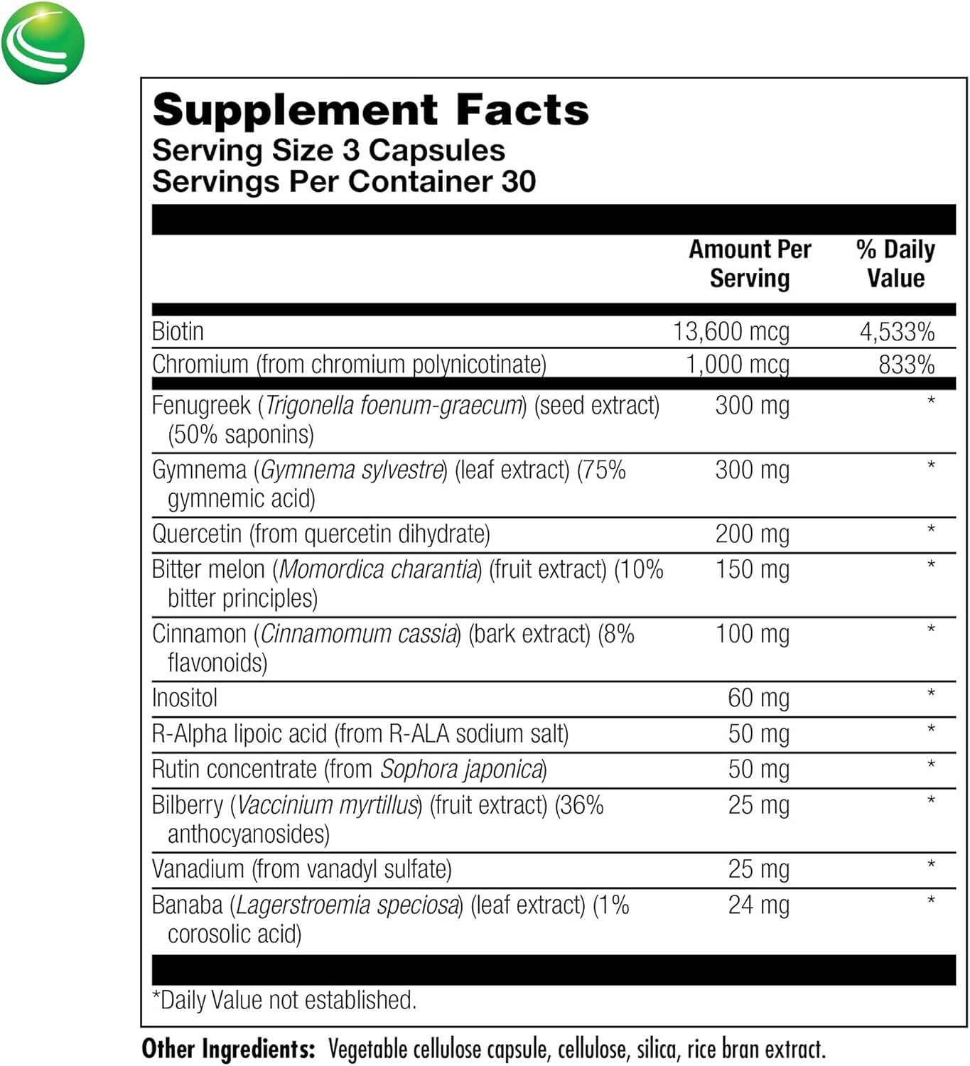 Nutra BioGenesis Diabetone Plus: cápsulas en frasco para uso diario.