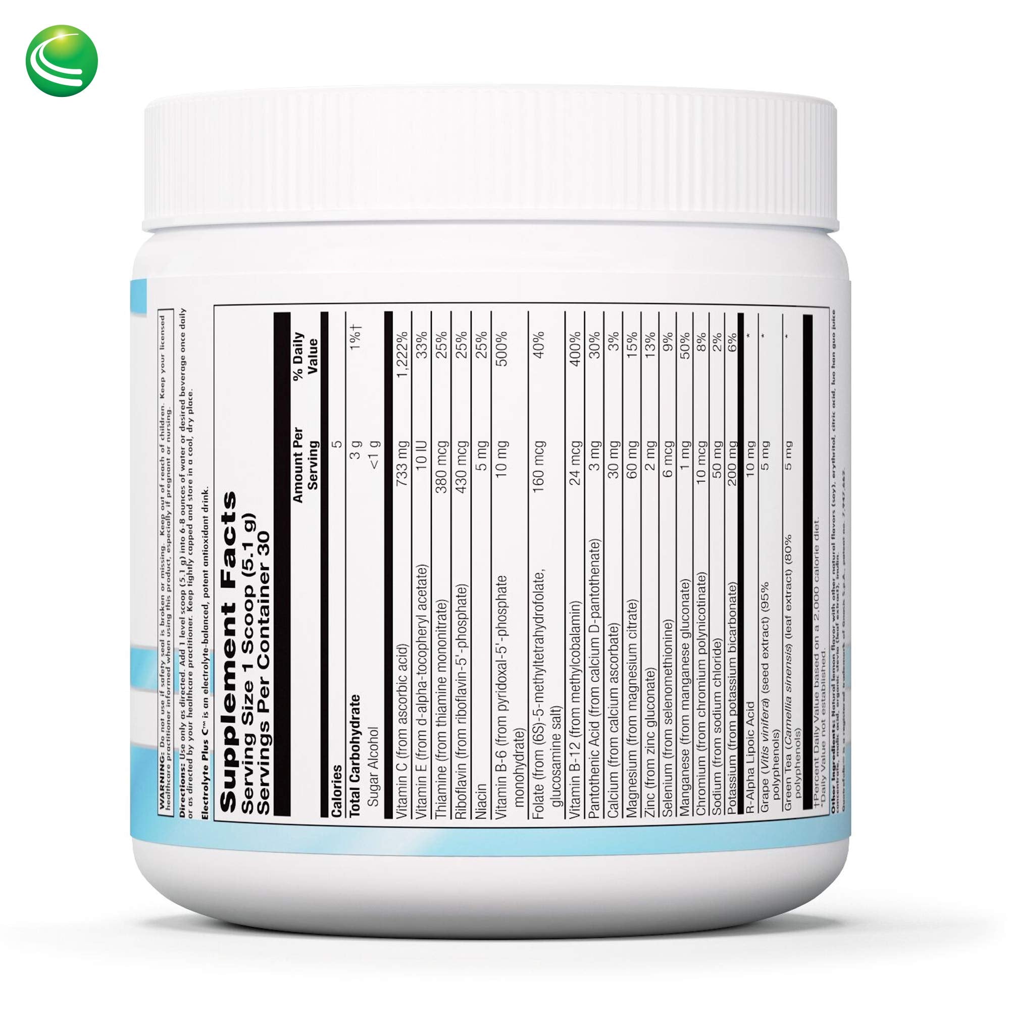 Etiqueta de Nutra BioGenesis Electrolyte Plus C para confianza