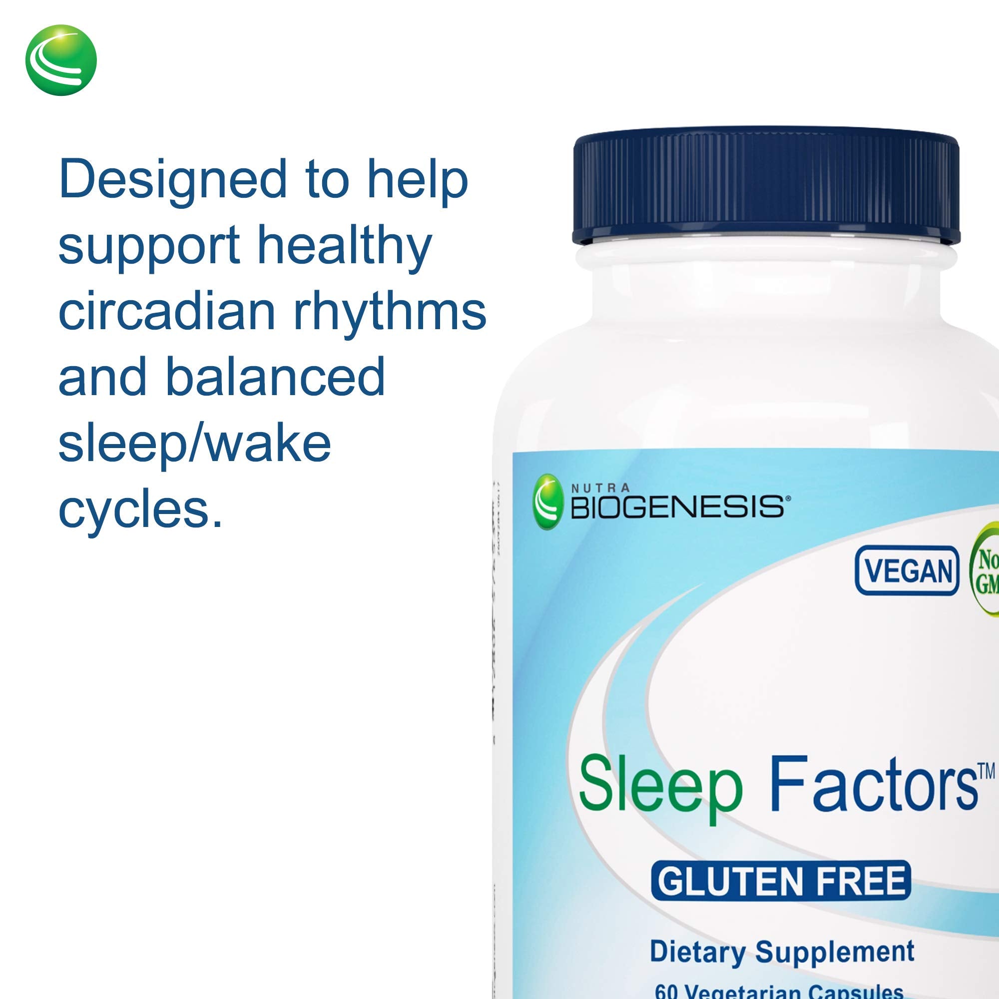Nutra BioGenesis Factores del Sueño, L-Teanina en cápsula, apoyo a la serenidad nocturna