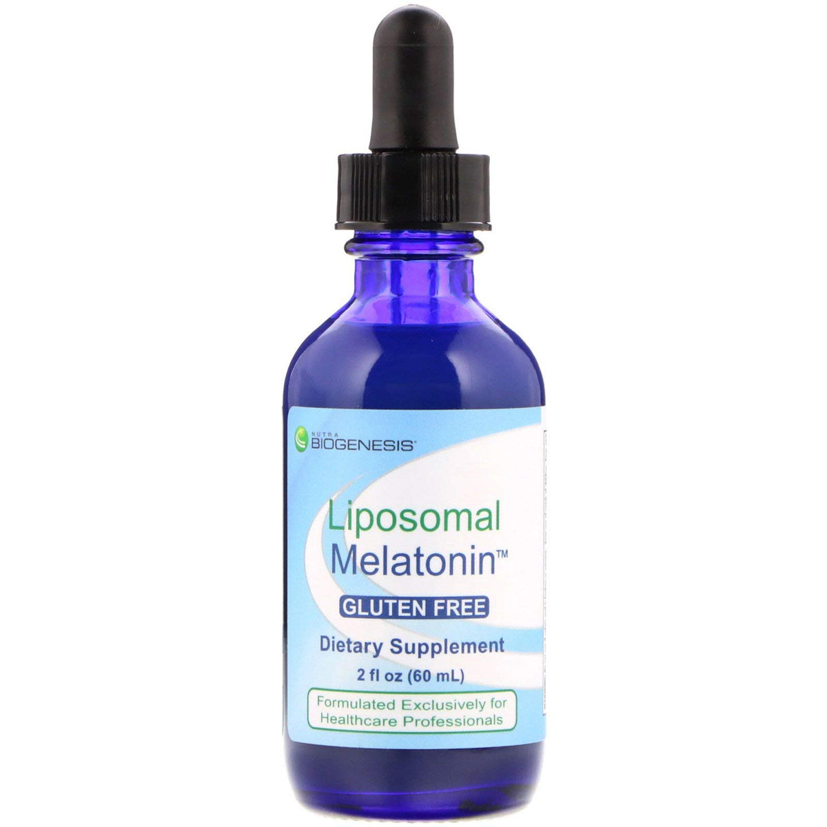 Nutra BioGenesis Liposomal Melatonin, gotas nocturnas, apoyo calmante para dormir mejor.