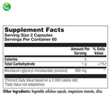 Nutra BioGenesis Monolaurin: dosis de 1000 mg por porción para uso diario