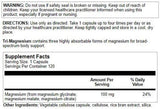 Nutra BioGenesis Tri-Magnesium, cápsulas en primer plano para ingerir diariamente.