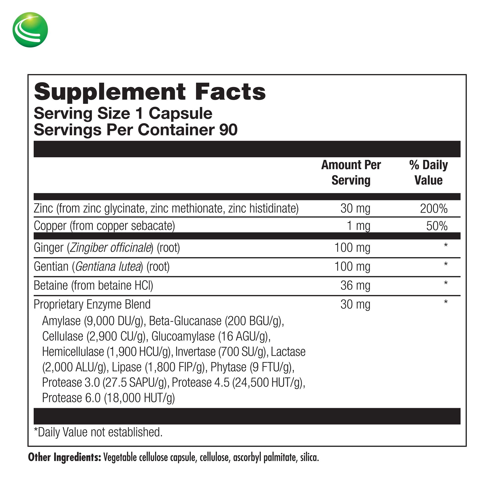 Nutra BioGenesis Tri Zinc, cierre de tapa: almacenamiento diario seguro.