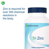 Nutra BioGenesis Tri Zinc, complemento digestivo: enzimas para absorción mejorada.