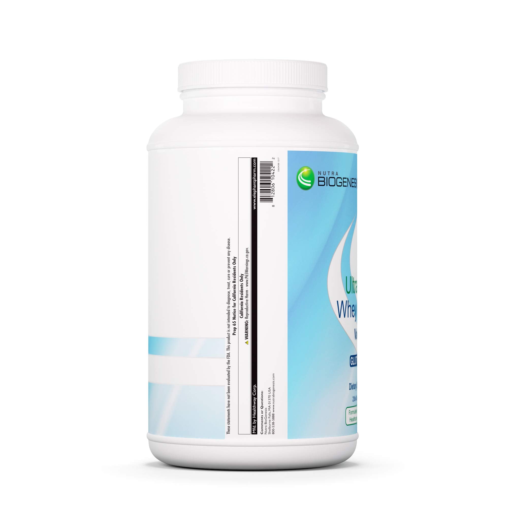 Nutra Biogenesis Ultra Pura suero vainilla, cucharada-medida para porciones precisas