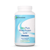 Nutra Biogenesis Ultra Pura suero vainilla en lata, proteína de alta calidad para desayunos