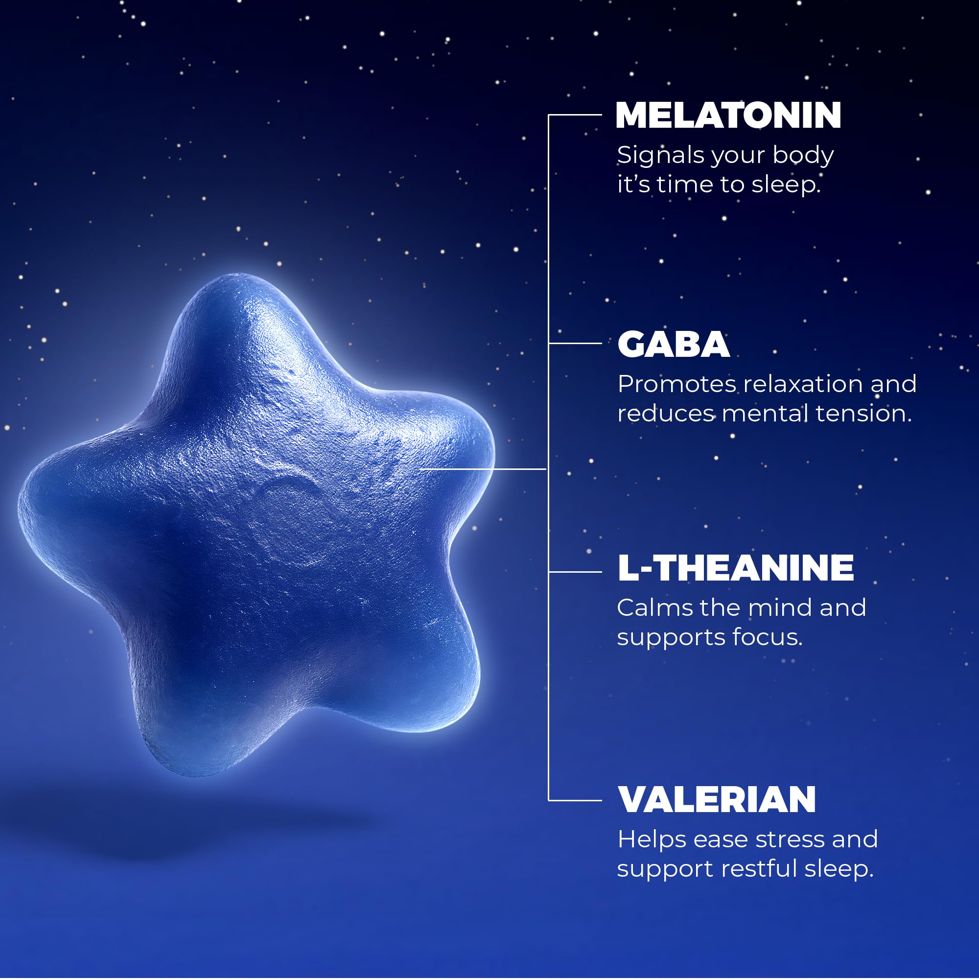 Nutra Florida Valeriana: gominola que sugiere calma nocturna.