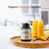 Nutra Nourished Curcumina Orgánica 90 cápsulas, contiene curcumina de alta potencia.
