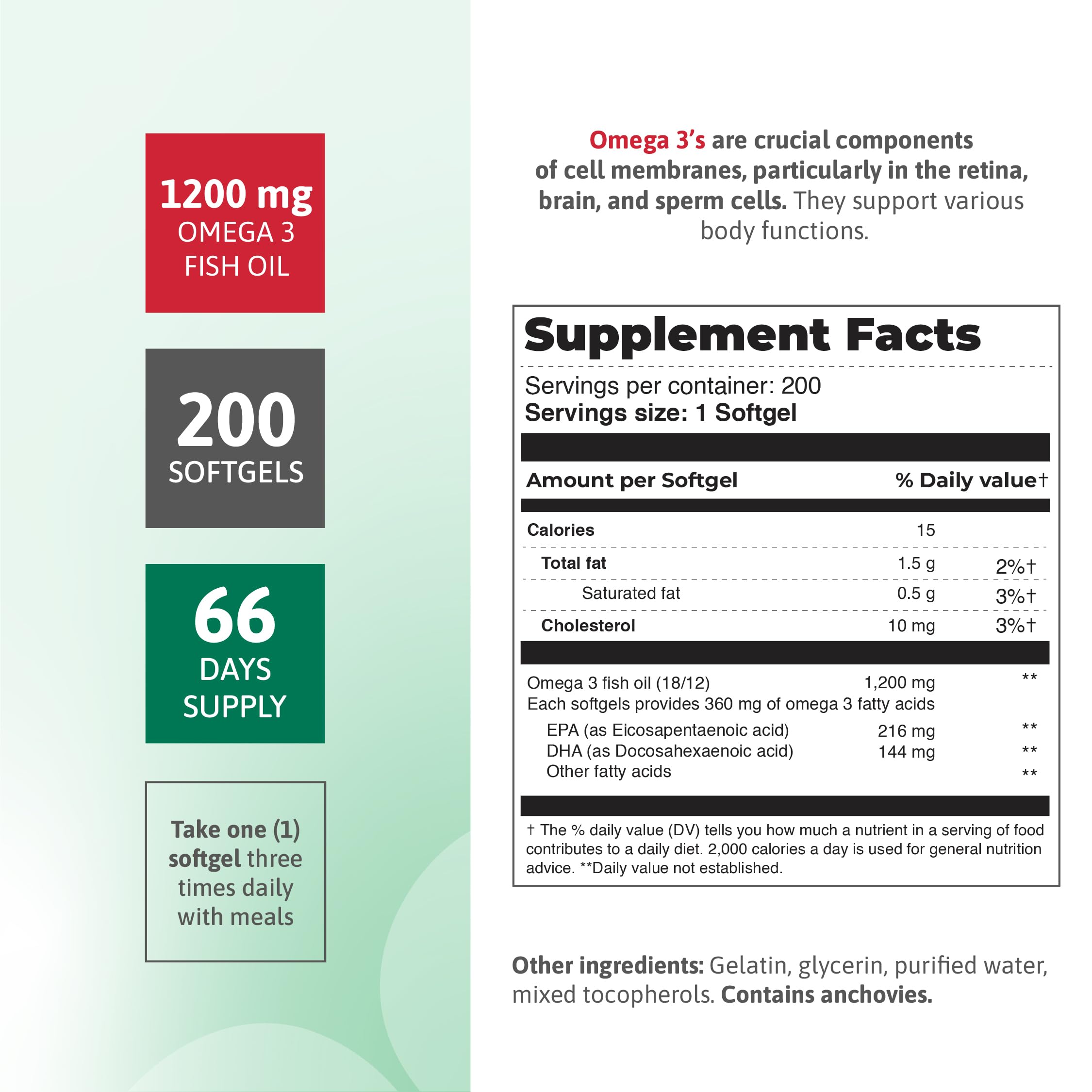 Nutra Nutrition Aceite de Pescado 1200mg, botella trasera, información de pureza.