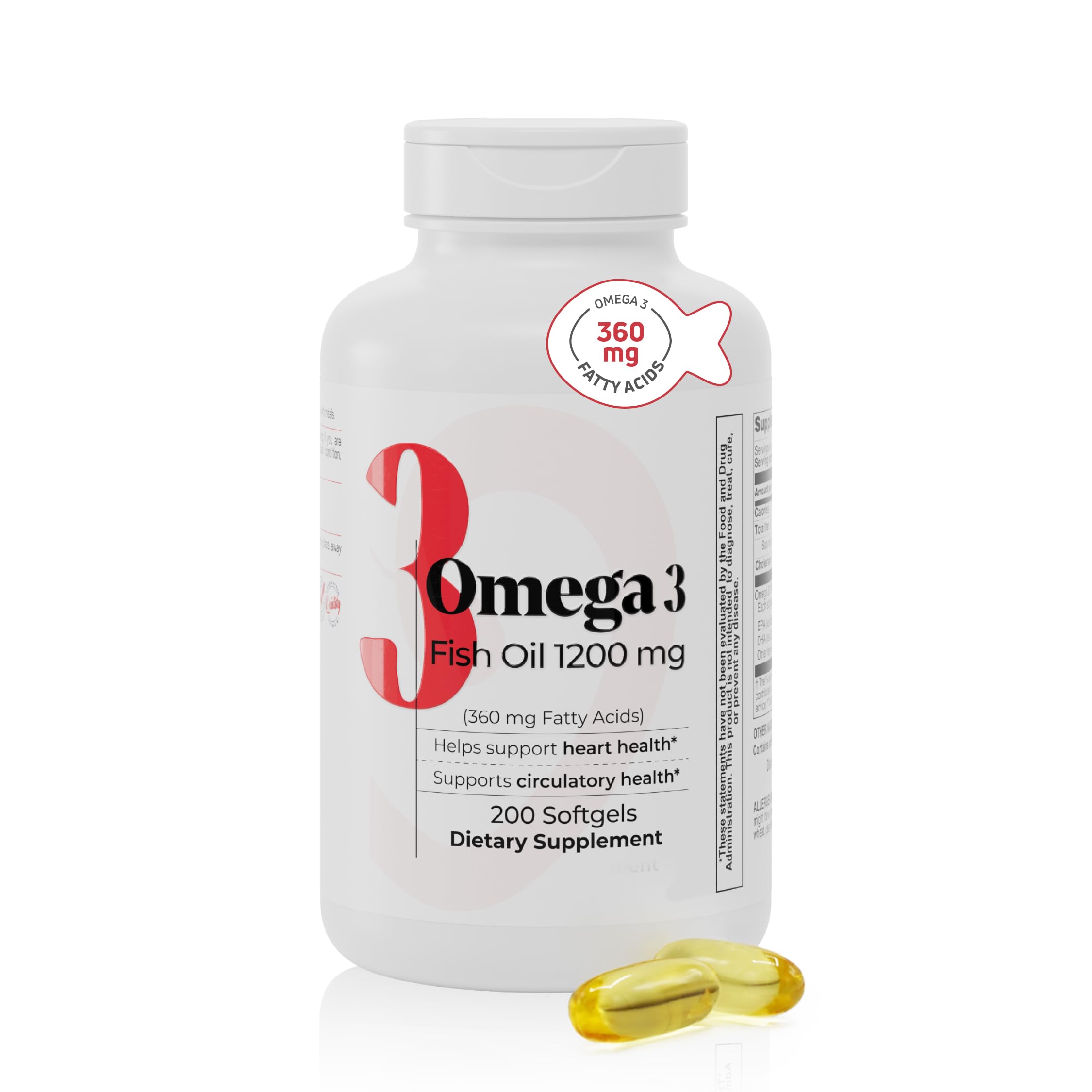 Nutra Nutrition Aceite de Pescado 1200mg, botella frontal, apoyo cardiovascular.