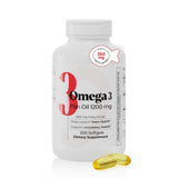 Nutra Nutrition Aceite de Pescado 1200mg, botella frontal, apoyo cardiovascular.