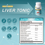 Nutra Seasons Liver Tonic: etiqueta clara con ingredientes clave