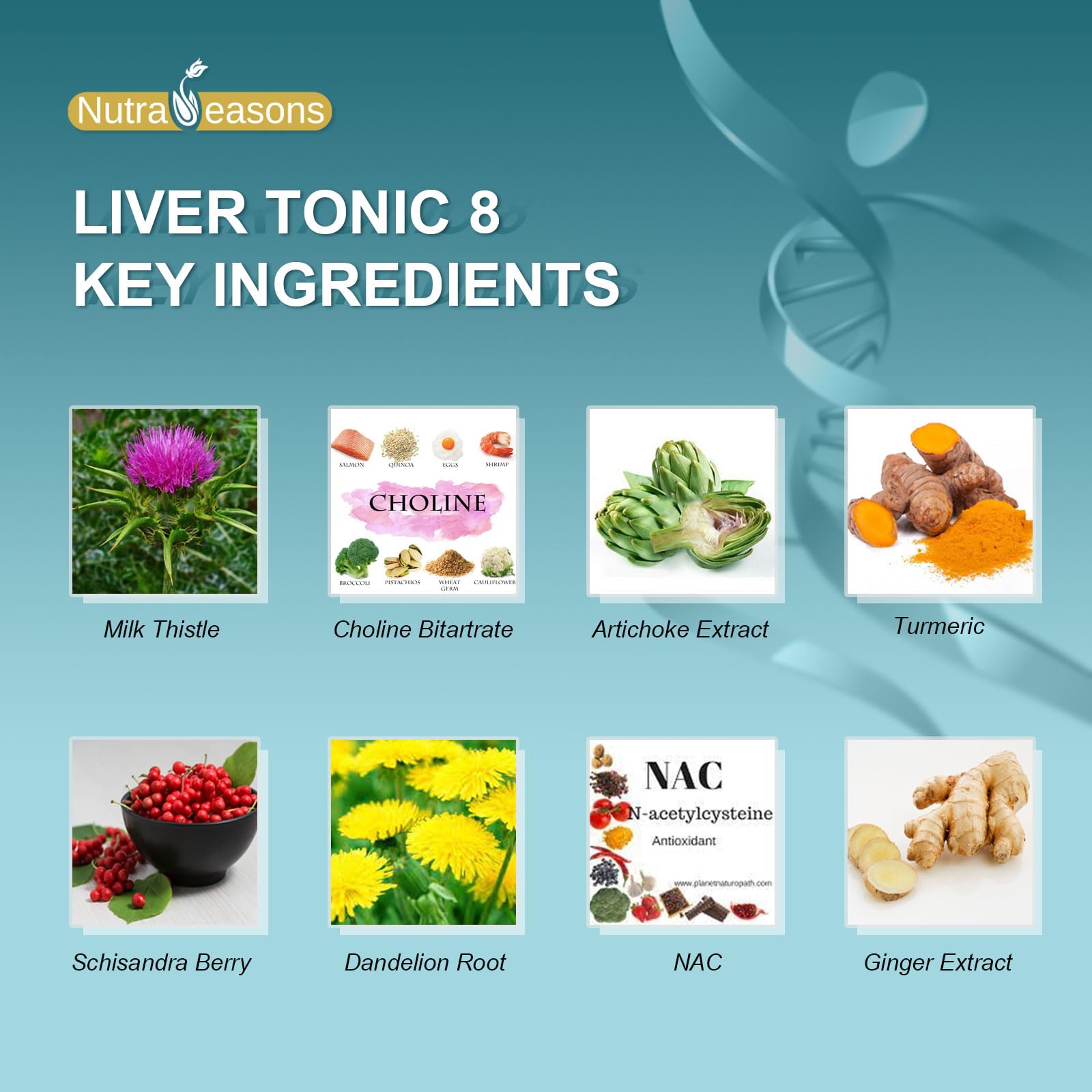 Nutra Seasons Liver Tonic: ingredientes naturales y antioxidantes