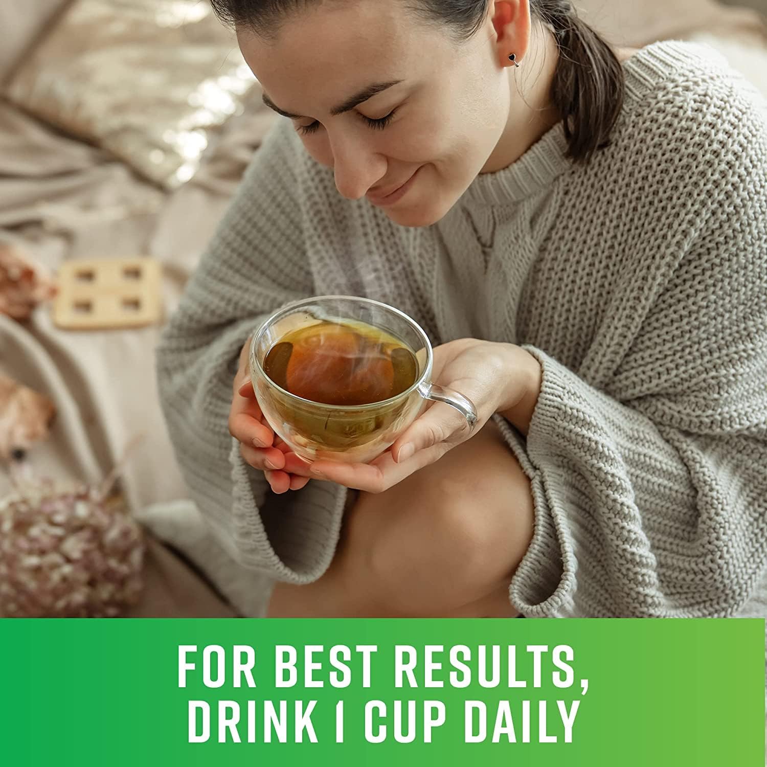 Nutra-Slim Tea sin conservantes ni cafeína, opción ligera para cualquier dieta.