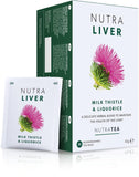 Nutra Tea Nutraliver: empaque práctico para uso diario y conveniencia.