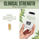 NutraBio Ashwagandha KSM-66 contenido natural ofrece extracto puro.