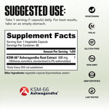 NutraBio Ashwagandha KSM-66: ingredientes orgánicos de la fórmula