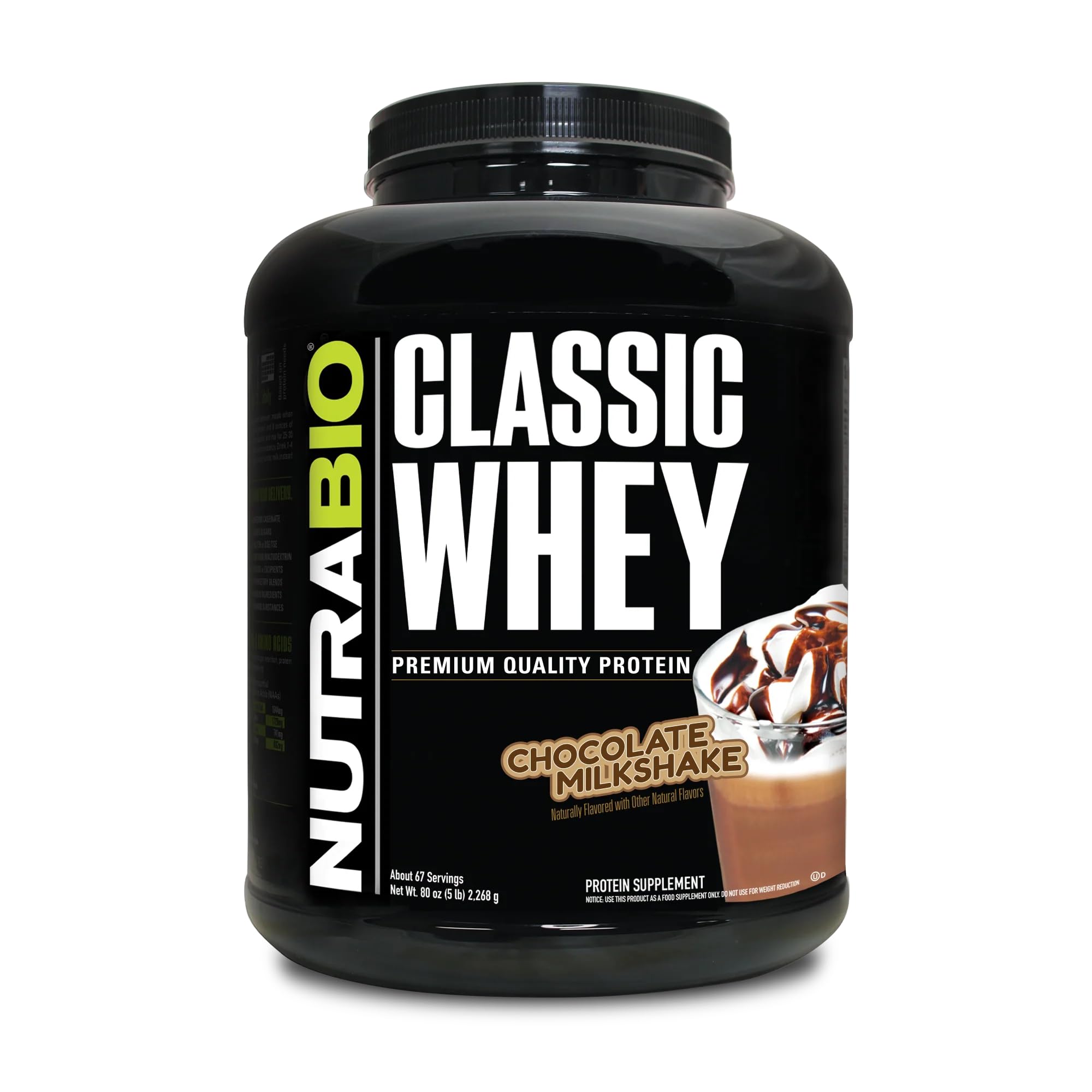 NutraBio Classic Whey proteina en pote para preparación rápida post-entreno