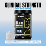 NutraBio creatina micronizada en 300 g para seguimiento de rendimiento