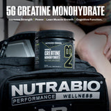 Uso diario de NutraBio creatina micronizada en entrenamiento.