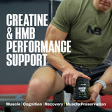 NutraBio Creatine HMB envase transparente muestra claridad del producto.