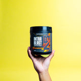 NutraBio Intra Blast: etiqueta del envase destacando pureza y calidad