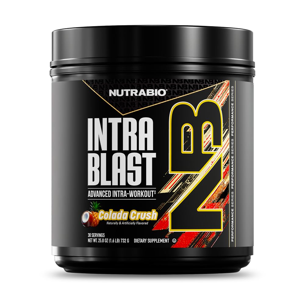 NutraBio Intra Blast polvo BCAA para crecimiento y recuperación muscular