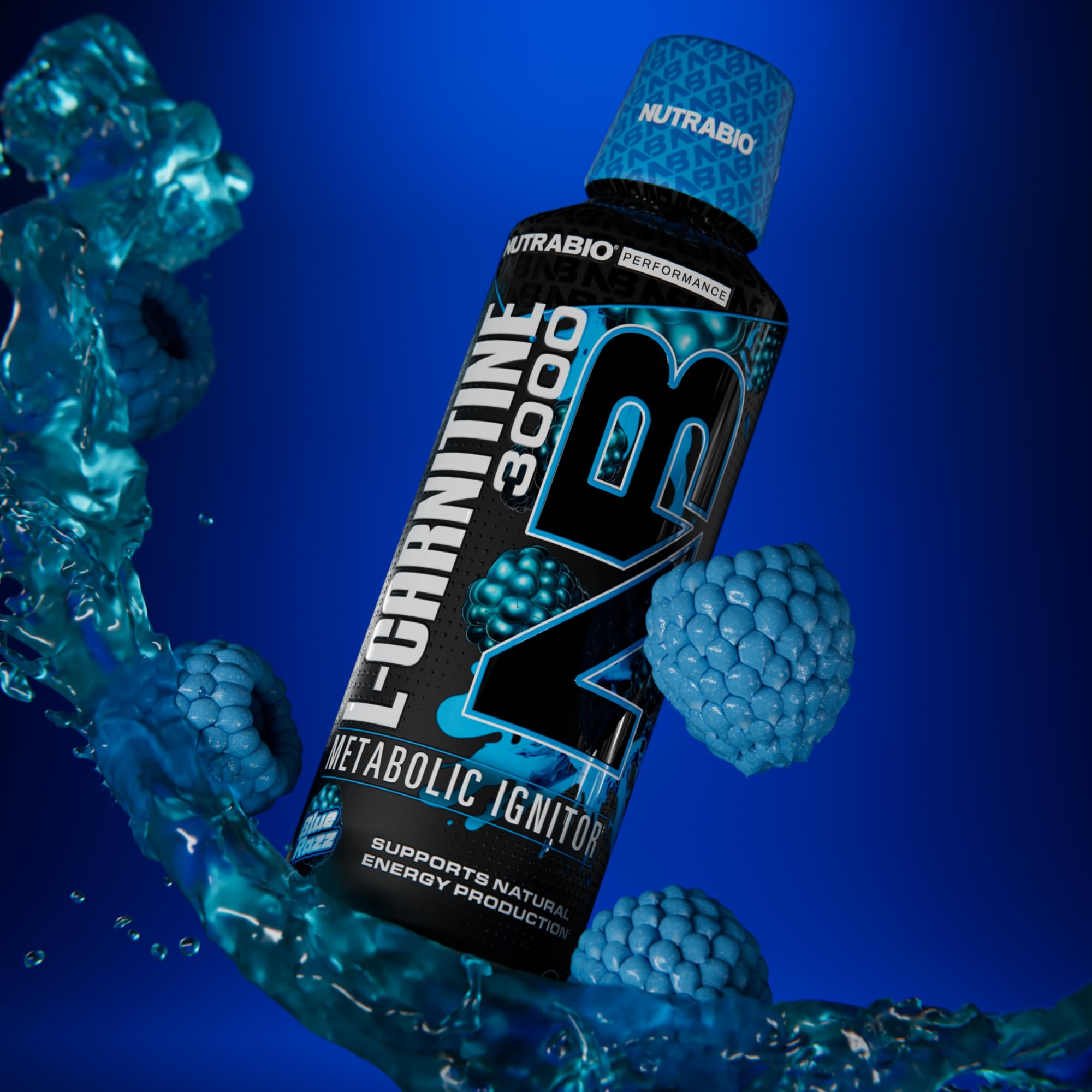 Etiqueta de NutraBio L-Carnitina líquida 3000, ingredientes y uso recomendado.