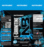 Uso diario de NutraBio L-Carnitina líquida 3000 para hábitos saludables.