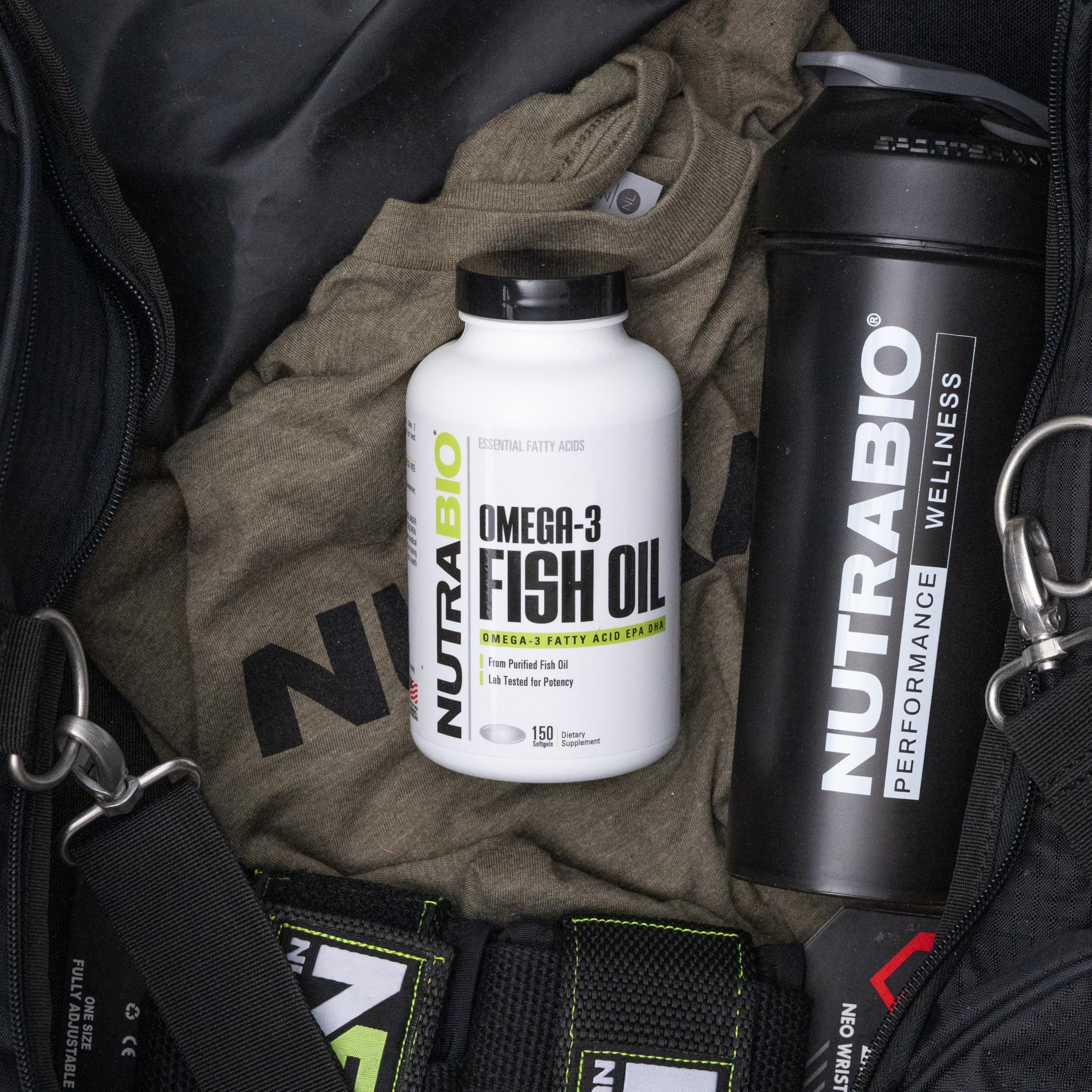 NutraBio Omega3 cápsulas blandas para consumo diario y salud cardiovascular.