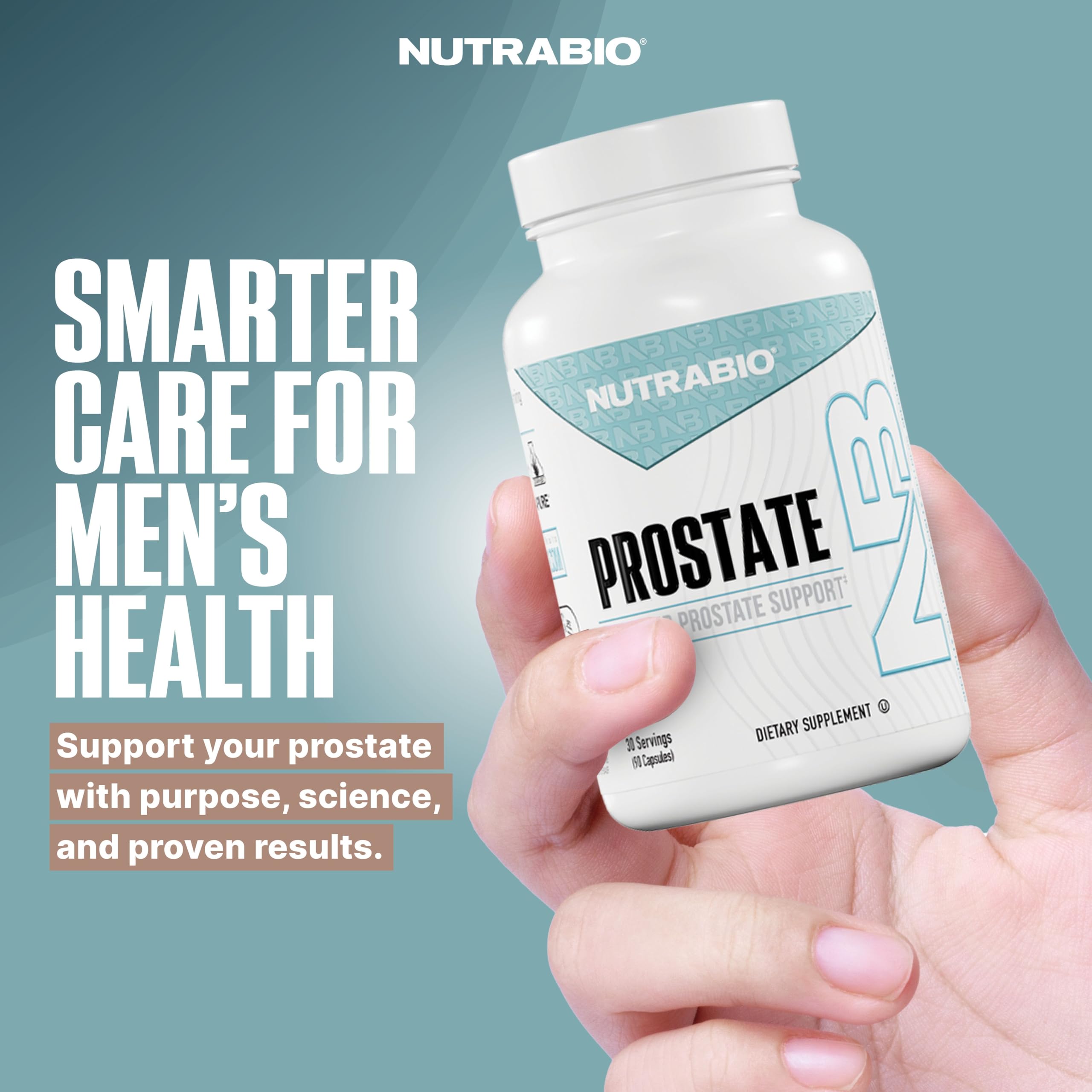 NutraBio Prostate ofrece mejor absorción gracias a BioPerine.