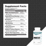 NutraBio Prostate mejora flujo urinario para uso diario.