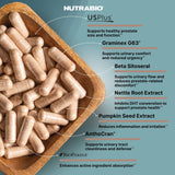 NutraBio Prostate con VEGAPURE Beta-Sitosterol para soporte antioxidante.
