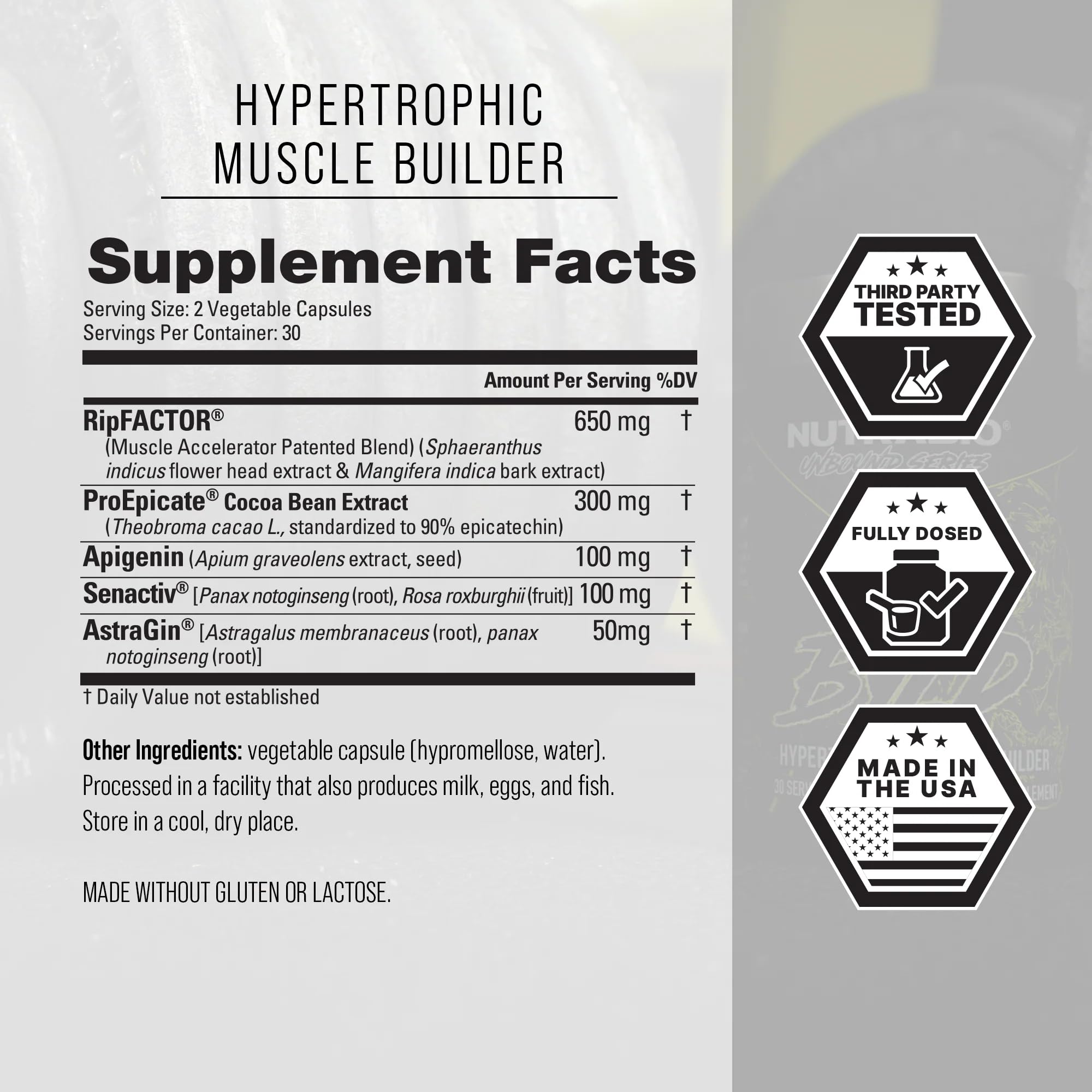 NutraBio Unbound BYLD: cápsulas fáciles de tomar sin estimulantes.