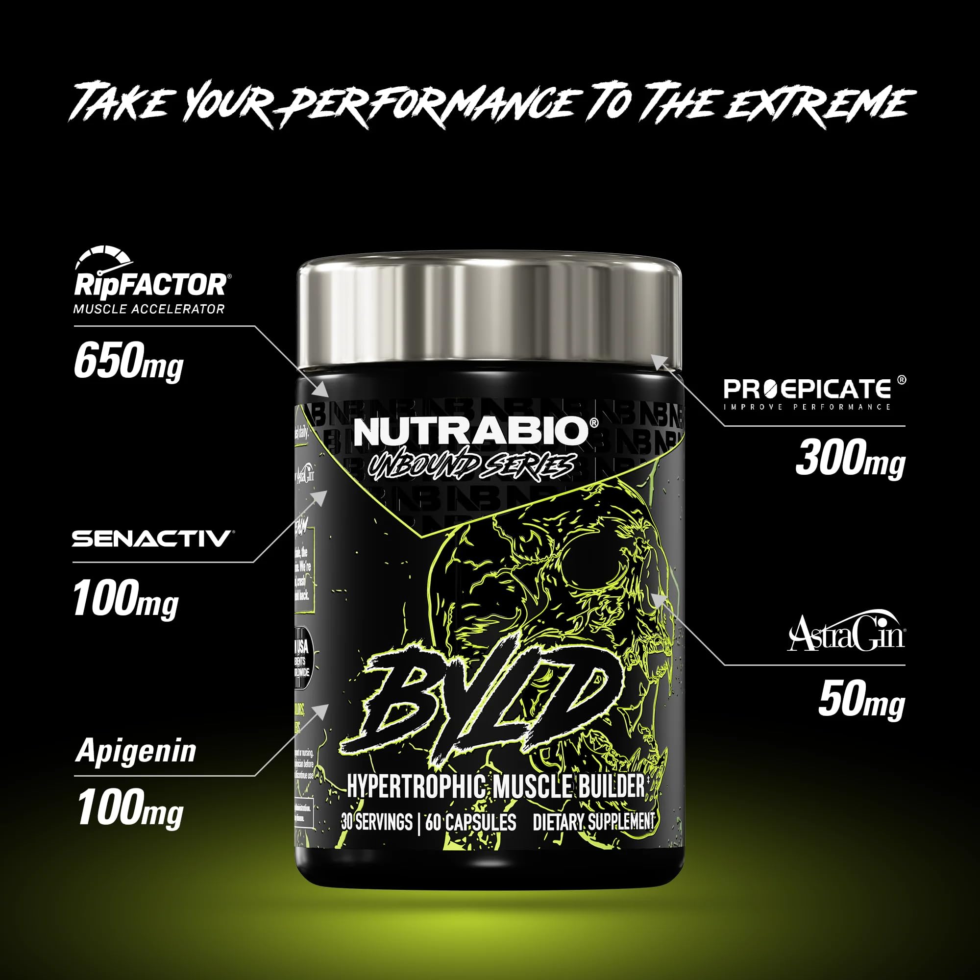 NutraBio Unbound BYLD: cuchara-medida precisa para porciones correctas.