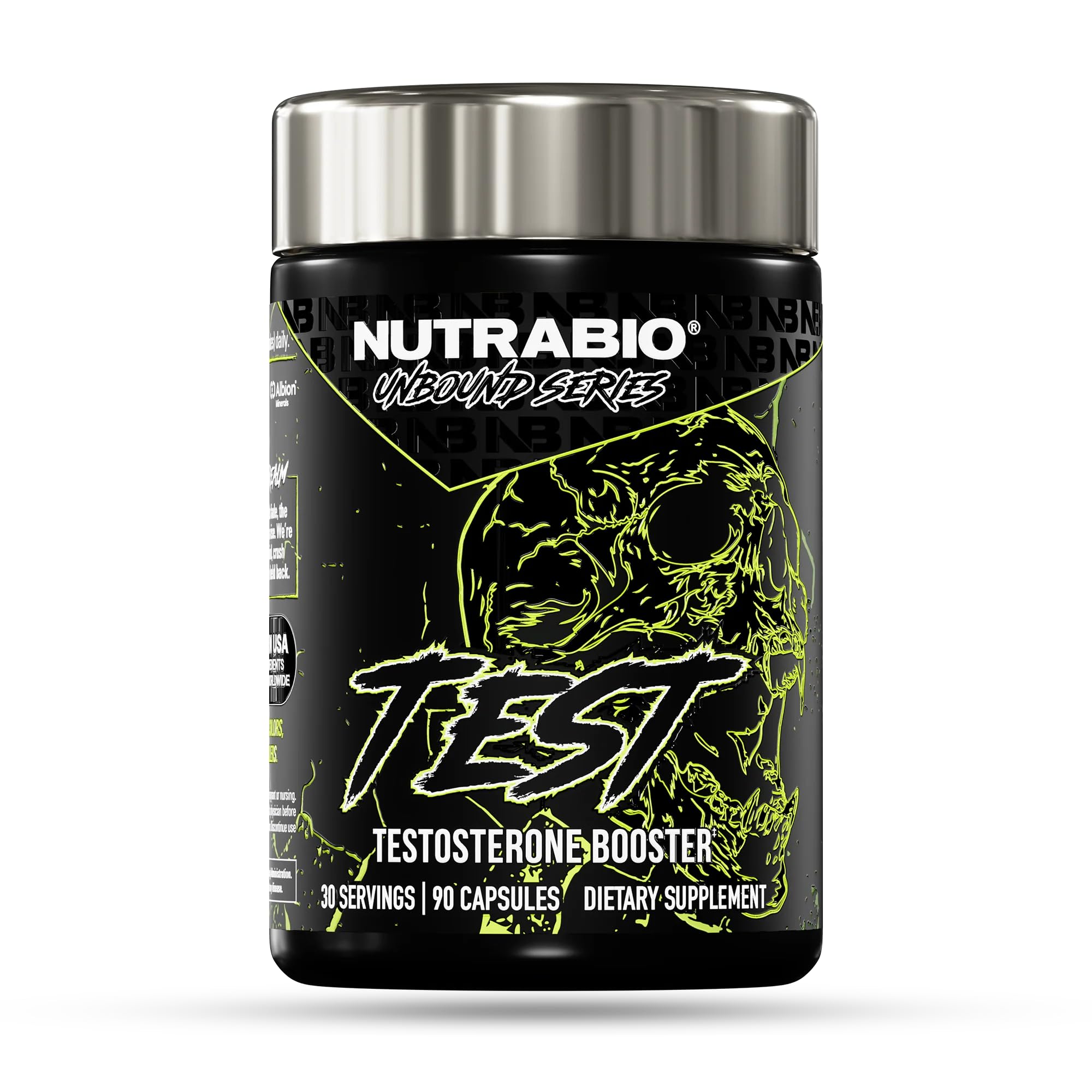 NutraBio Unbound Test: botella destacada para rendimiento y vitalidad diaria.
