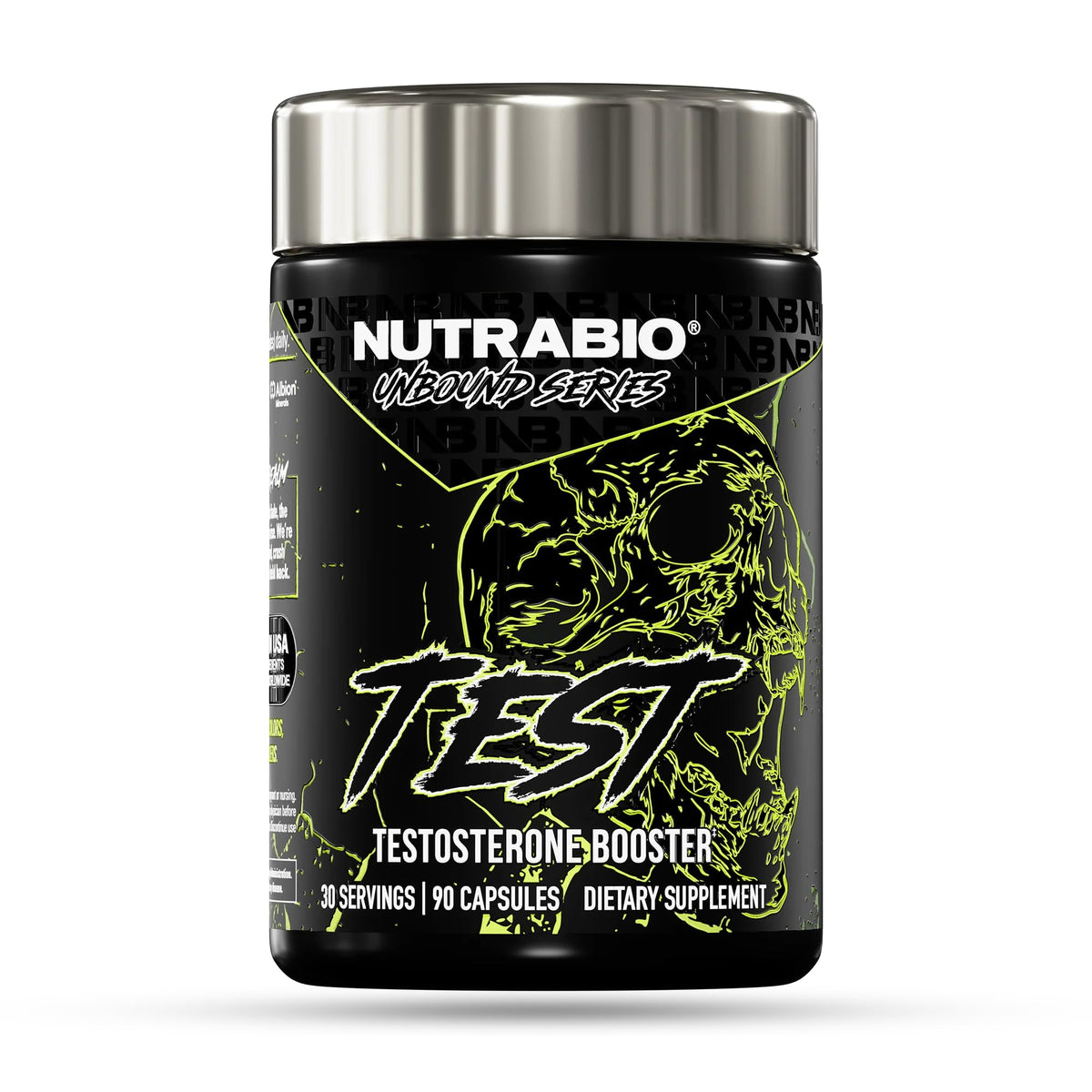 NutraBio Unbound Test: botella destacada para rendimiento y vitalidad diaria.